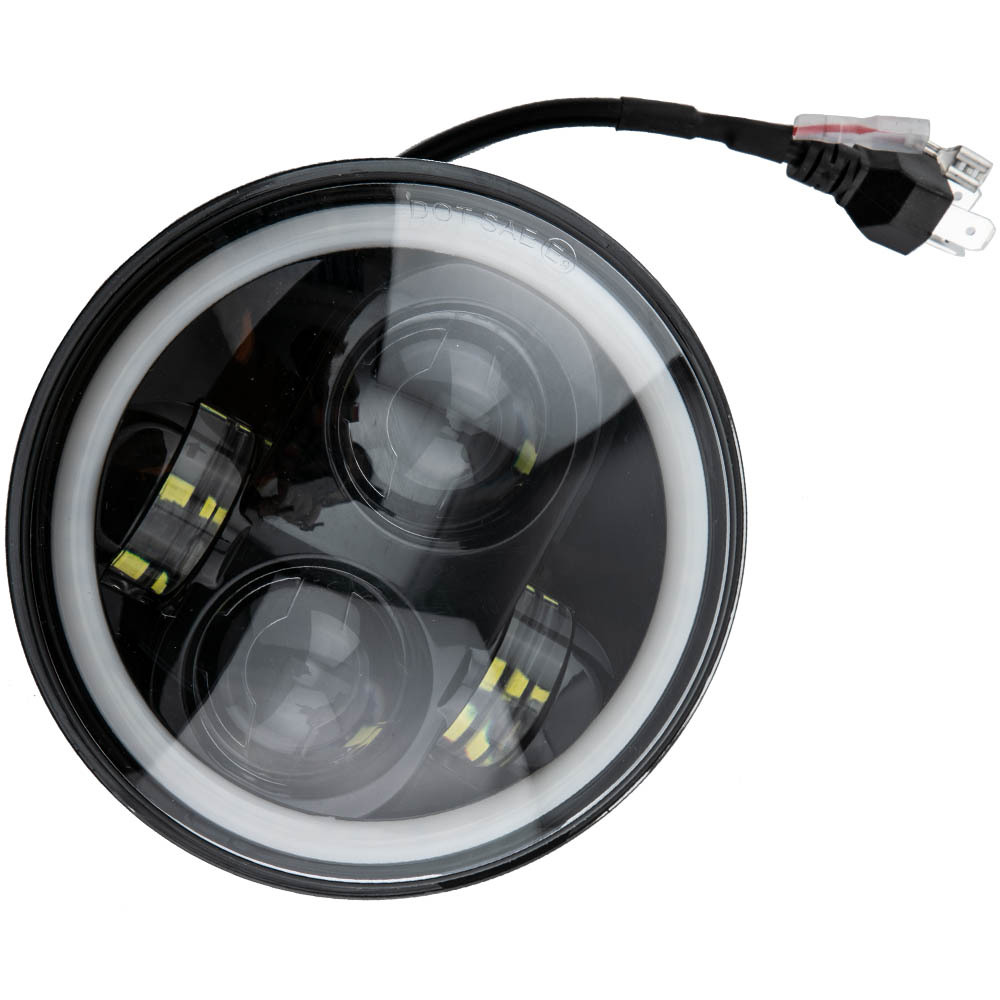 4 Pieces LED Headlight 5-3/4 5.75 Spot + Flood Beam Combo Lamp Aluminum