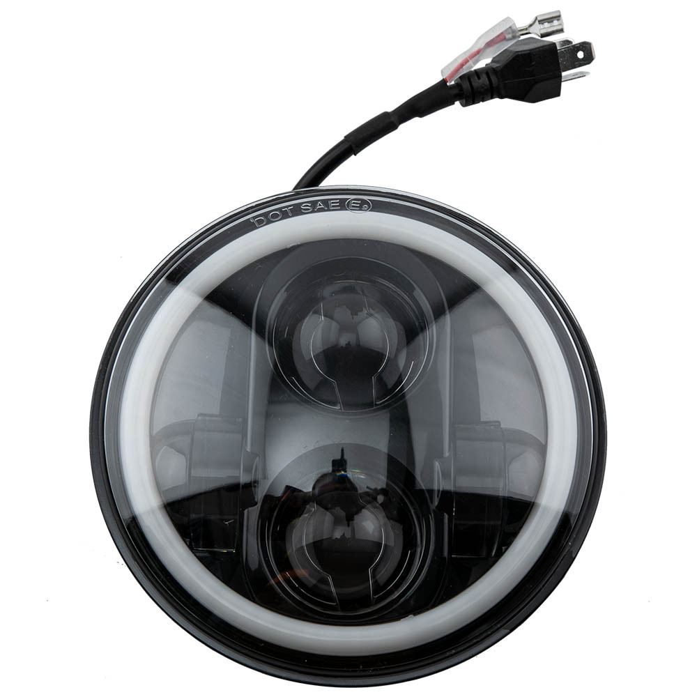 4 Pieces LED Headlight 5-3/4 5.75 Spot + Flood Beam Combo Lamp Aluminum