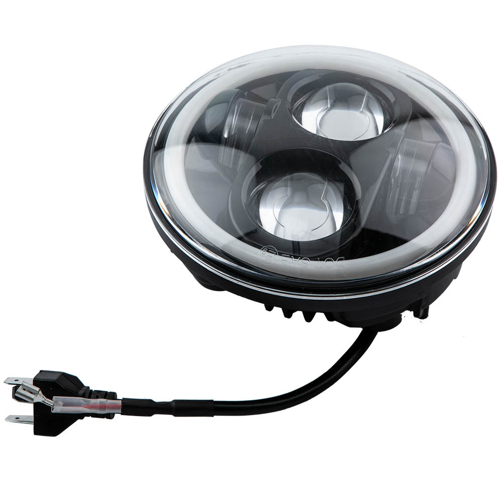 4 Pieces LED Headlight 5-3/4 5.75 Spot + Flood Beam Combo Lamp Aluminum