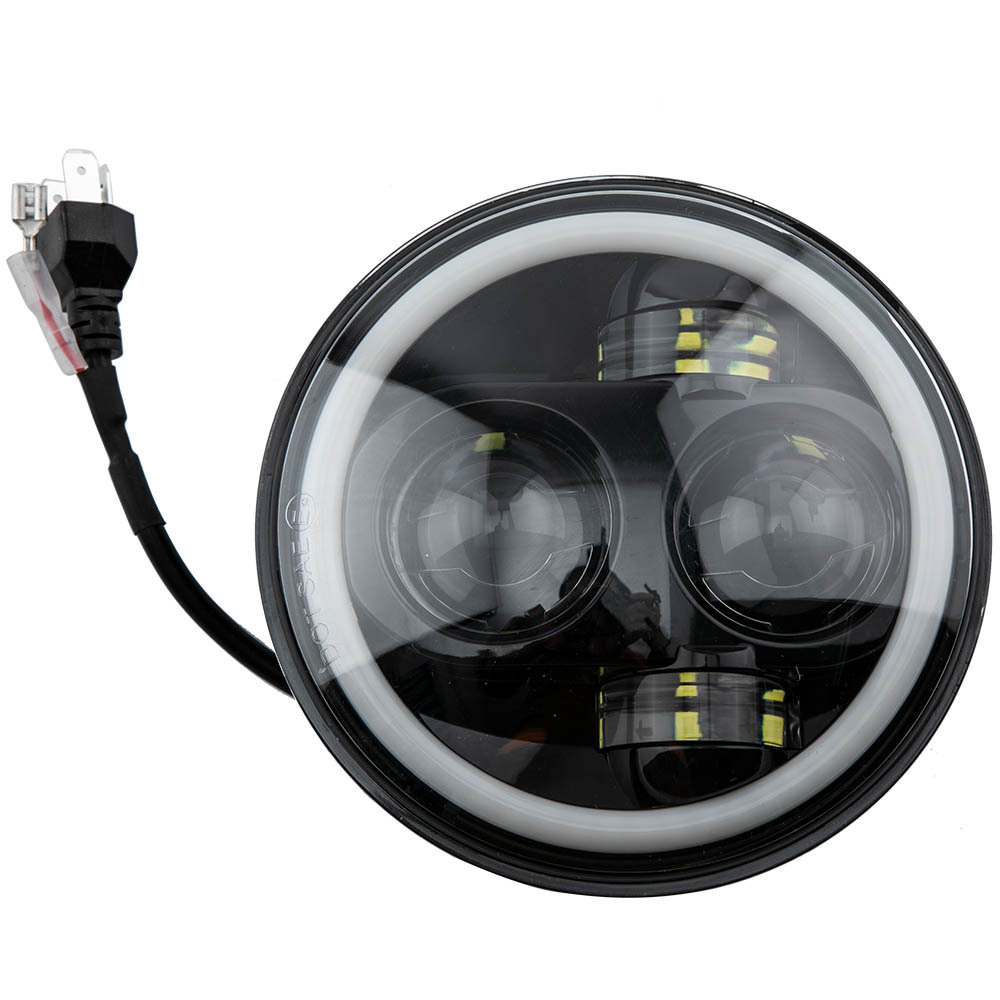 4 Pieces LED Headlight 5-3/4 5.75 Spot + Flood Beam Combo Lamp Aluminum