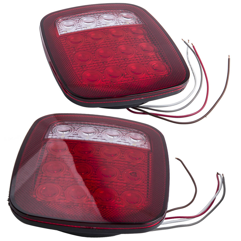 One pair LED Lighting Tail Lights Rear Lamps Set compatible for Jeep Wrangler CJ 76-06