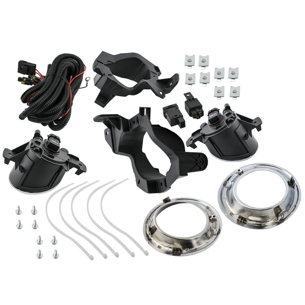 Front Fog Light Housing with H11 Bulbs compatible for Nissan Pathfinder 2013-16 Left Right