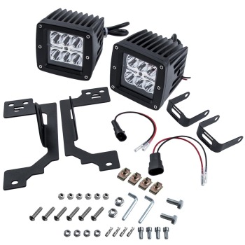 LED Fog Light Pod Bracket Kit compatible for Dodge RAM 1500 2002-2008 2500/3500 2003-2009