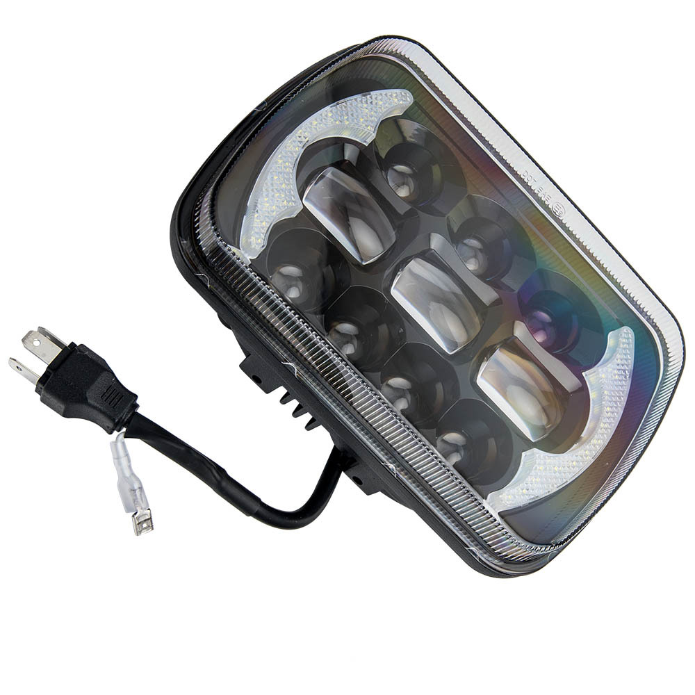 1Pc 5X7 7x6 Rectangle LED Headlightfor compatible for Jeep Cherokee Wrangler XJ H6054