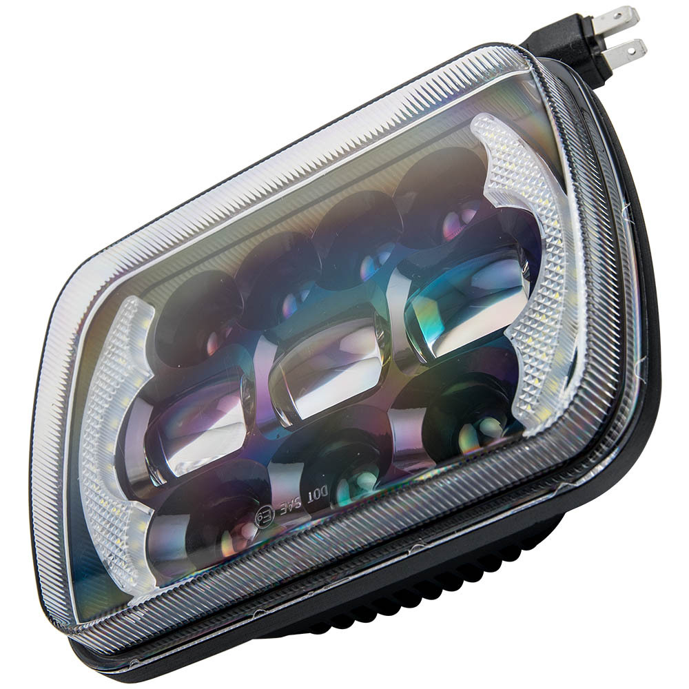 1Pc 5X7 7x6 Rectangle LED Headlightfor compatible for Jeep Cherokee Wrangler XJ H6054