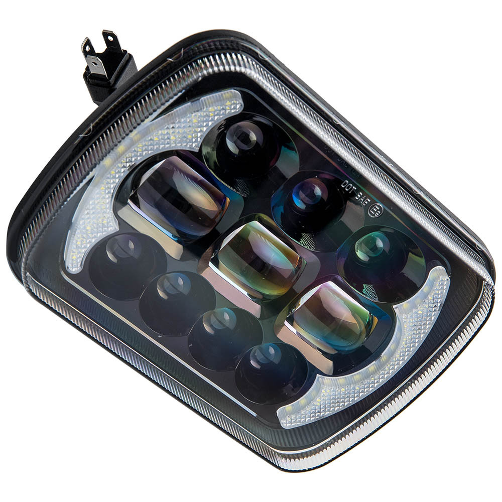 1Pc 5X7 7x6 Rectangle LED Headlightfor compatible for Jeep Cherokee Wrangler XJ H6054