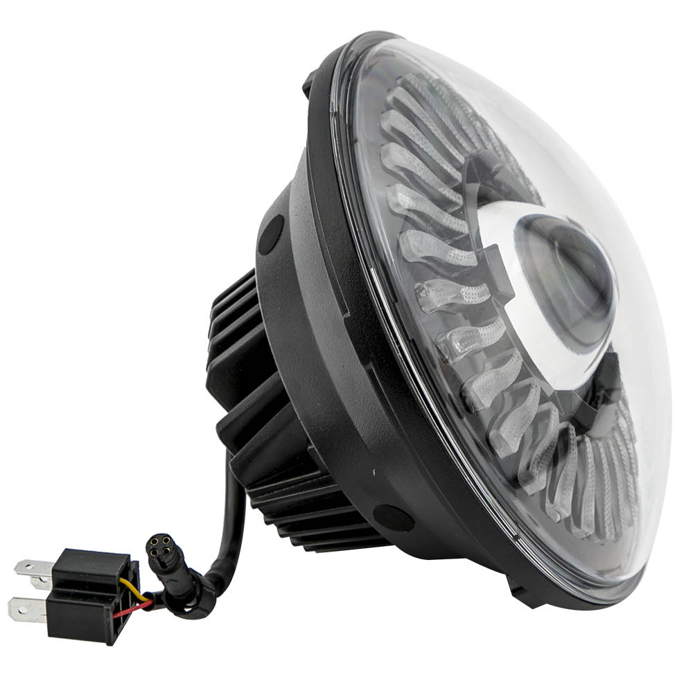 7inch RGB LED Headlight Assembly compatible for Hummer H1 compatible for H2 1992-2009Aluminum Housing