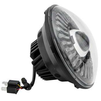 7inch RGB LED Headlight Assembly compatible for Hummer H1 compatible for H2 1992-2009Aluminum Housing