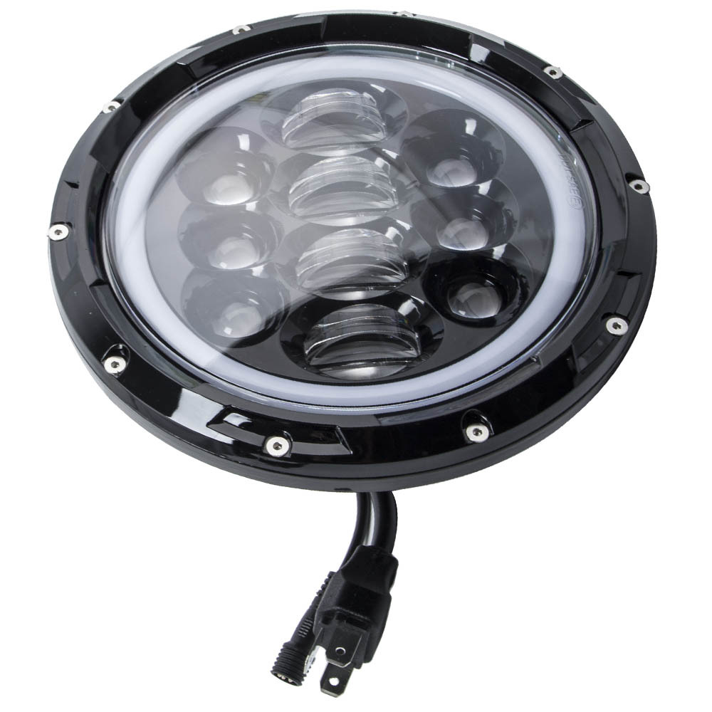 7inch RGBHeadlights + Fog Lights compatible for Jeep Wrangler TJ LJ 1997-2006 12-24V DC