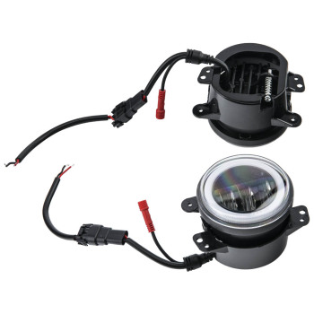 7inch LED Headlight + Fog Light Set compatible for Jeep Wrangler TJ 1997-2006 RGB Angel Eye