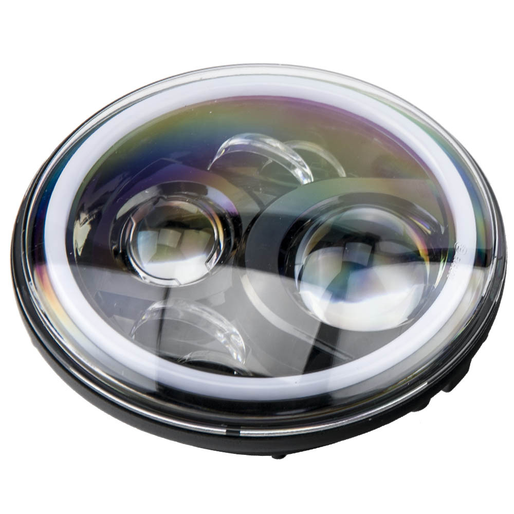 7inch LED Headlight + Fog Light Set compatible for Jeep Wrangler TJ 1997-2006 RGB Angel Eye