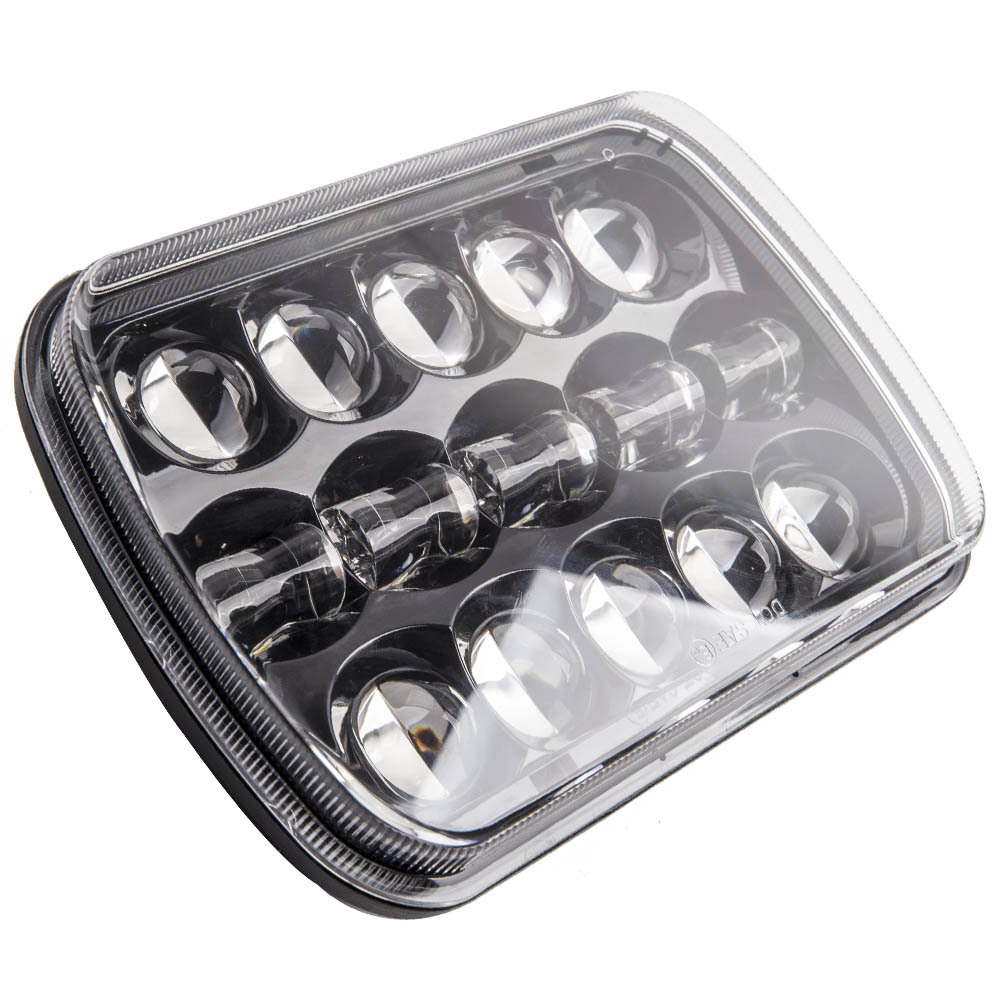 LED Headlight 5x7 7x6 compatible for Jeep Wrangler YJ Cherokee XJ 1986~95 H6054 H5054 400W