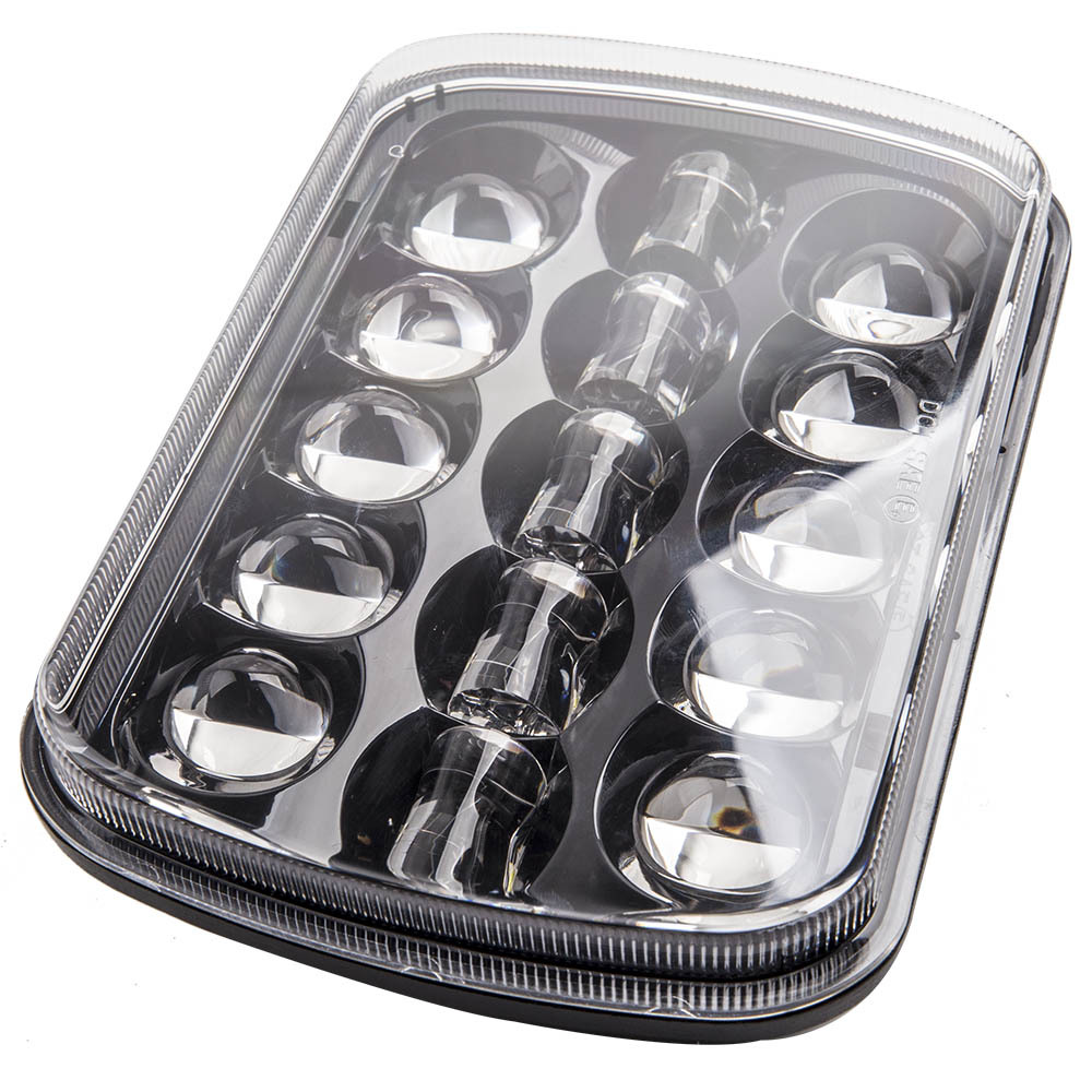 LED Headlight 5x7 7x6 compatible for Jeep Wrangler YJ Cherokee XJ 1986~95 H6054 H5054 400W