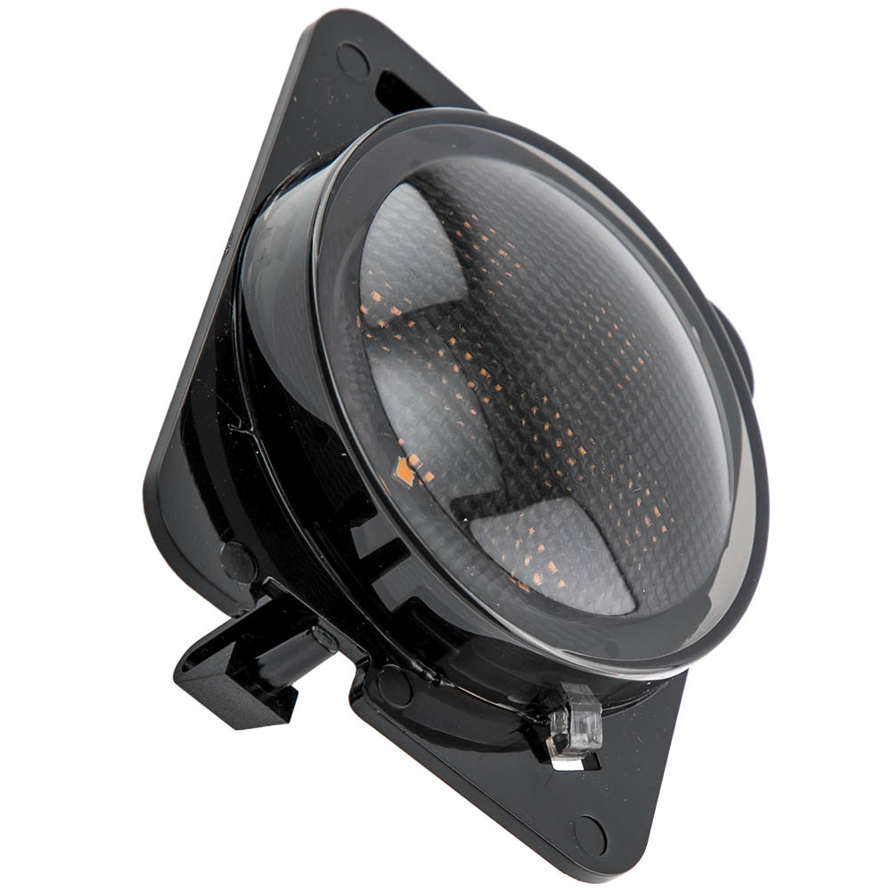 Smoke Lens Amber Turn Signal Light Set compatible for Jeep Wrangler JK 2007-17 Front Fender