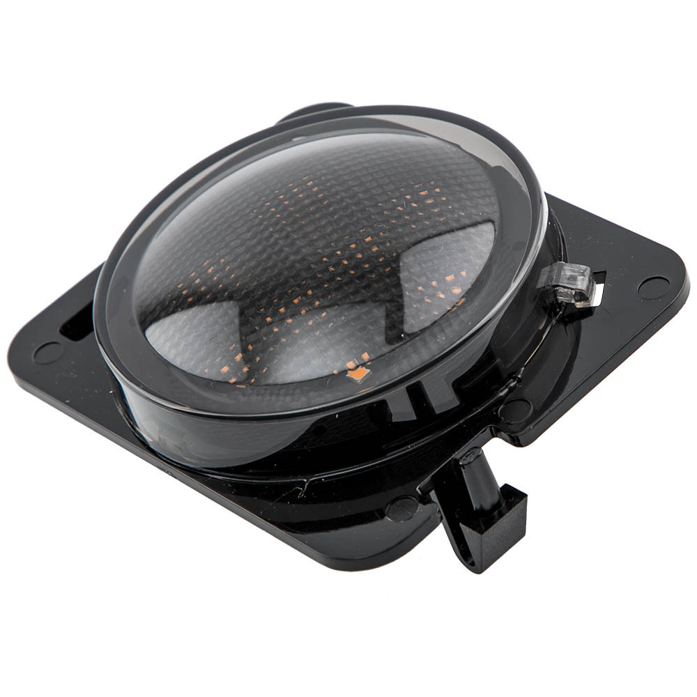 Smoke Lens Amber Turn Signal Light Set compatible for Jeep Wrangler JK 2007-17 Front Fender