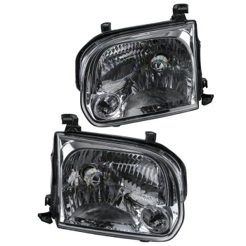 Replacement Headlight Set compatible for Toyota Sequoia 2005-2007 compatible for Tundra 2005-06 With Bulbs