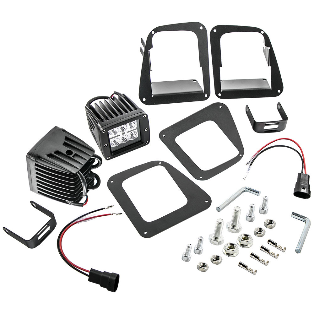 2x 24W LED Fog Light Pod Front Bumper Mount Wire Set compatible for Toyota Tundra 2014-up