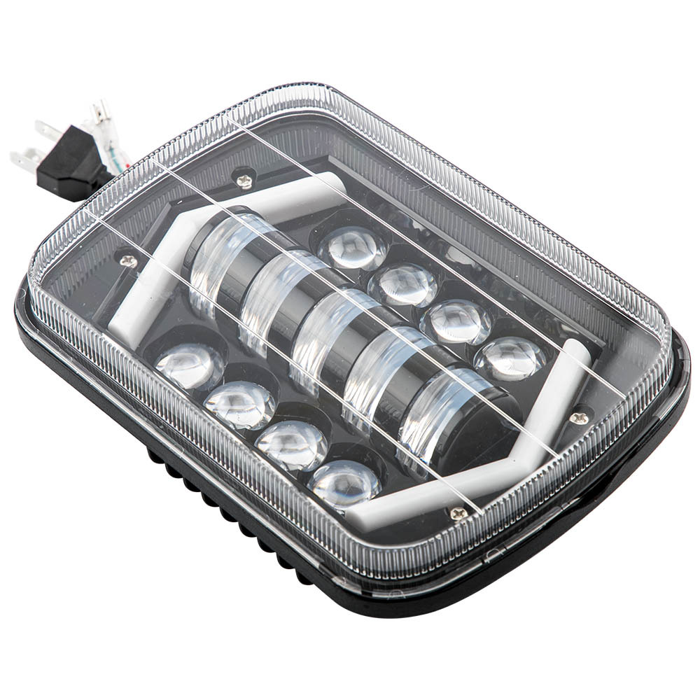 120W LED Headlight Conversion compatible for Jeep Wrangler YJ 1986-1995 H6054 H4 Connector