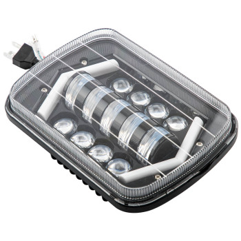 120W LED Headlight Conversion compatible for Jeep Wrangler YJ 1986-1995 H6054 H4 Connector