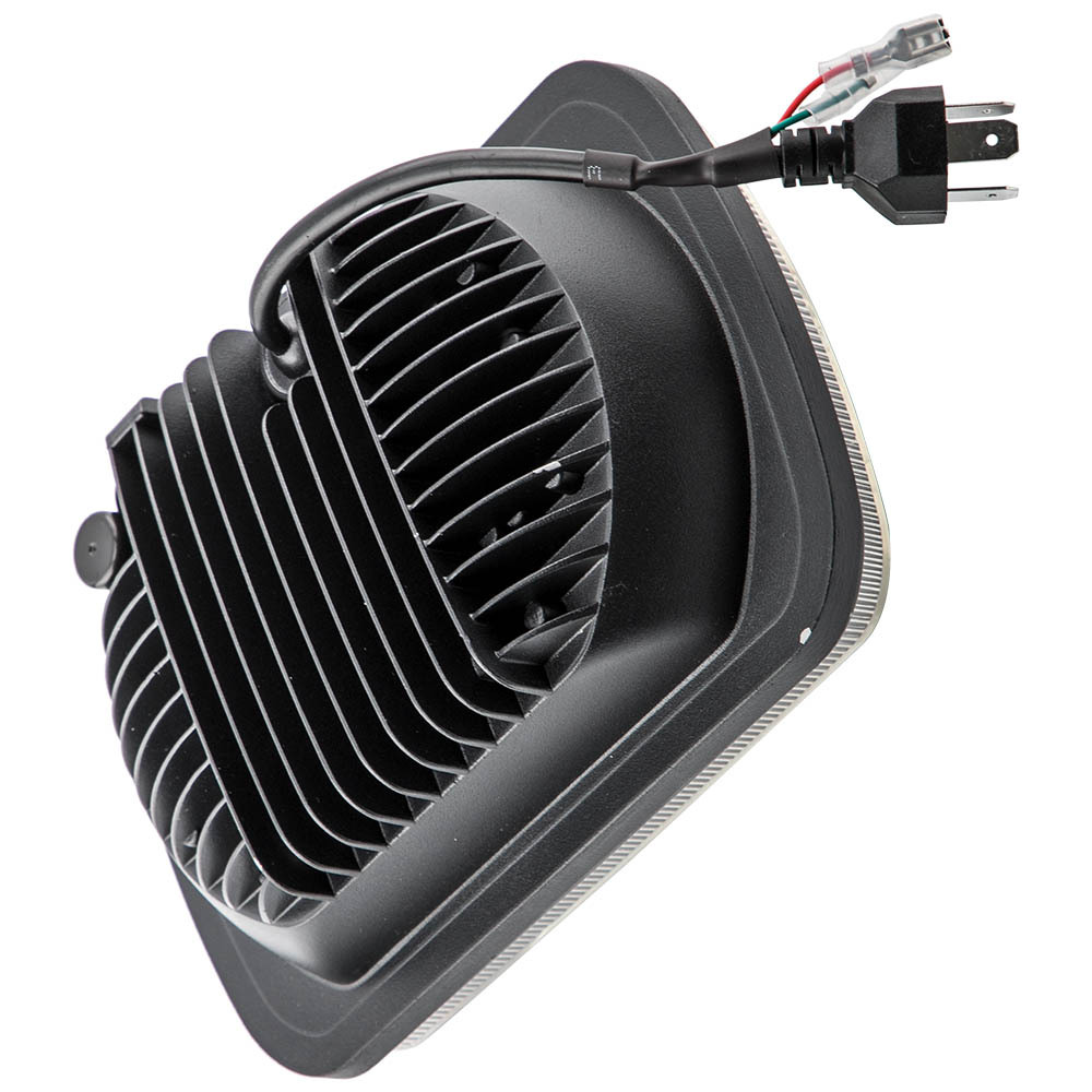 120W LED Headlight Conversion compatible for Jeep Wrangler YJ 1986-1995 H6054 H4 Connector