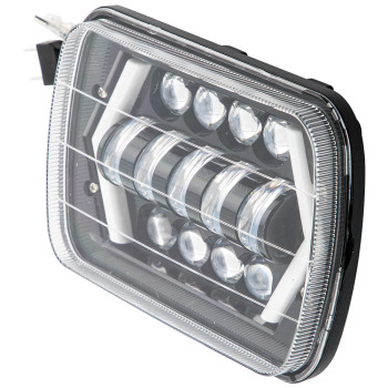 120W LED Headlight Conversion compatible for Jeep Wrangler YJ 1986-1995 H6054 H4 Connector