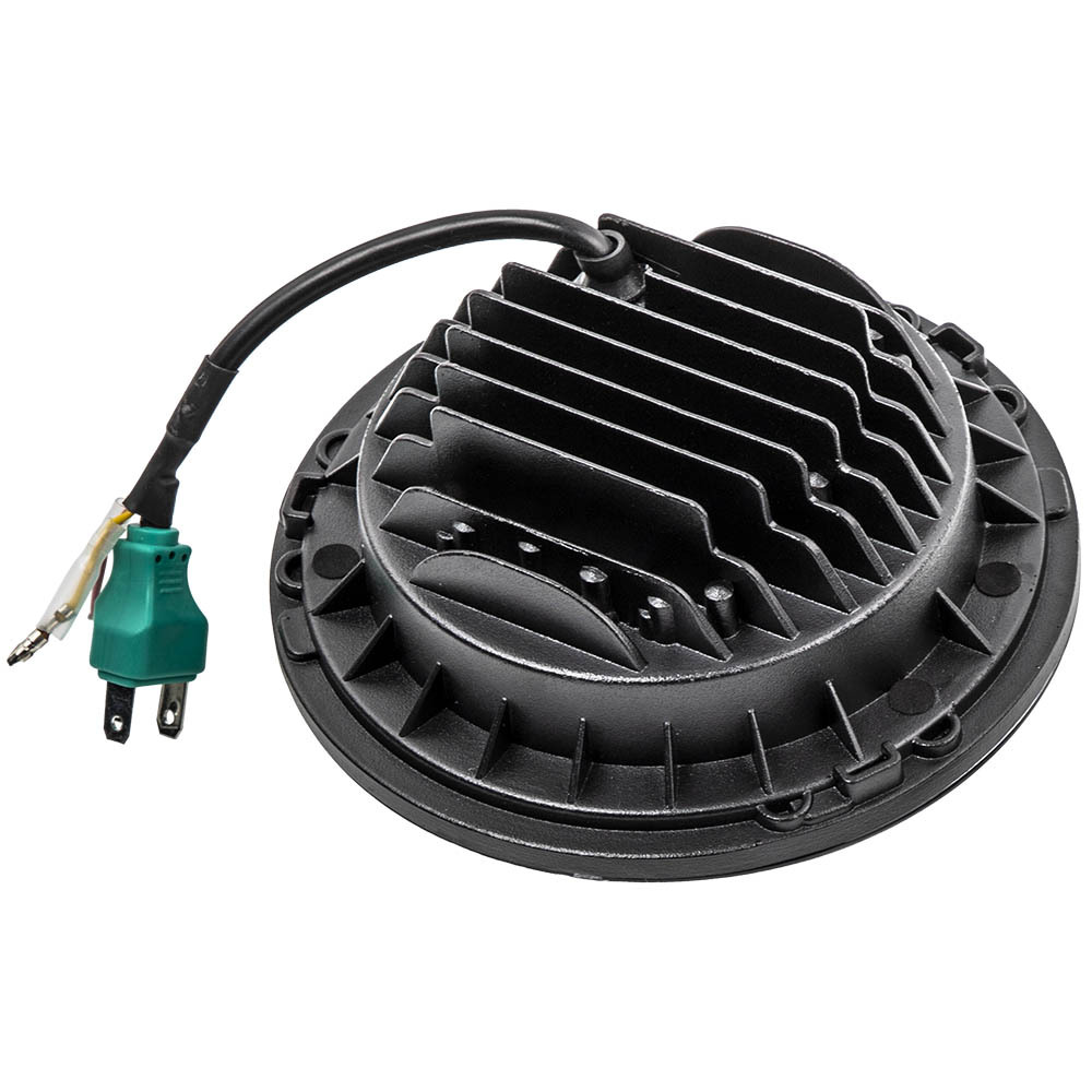 7 LED Headlamp + 4 Fog Light Assembly compatible for Jeep JK Wrangler Sahara 2010-2015