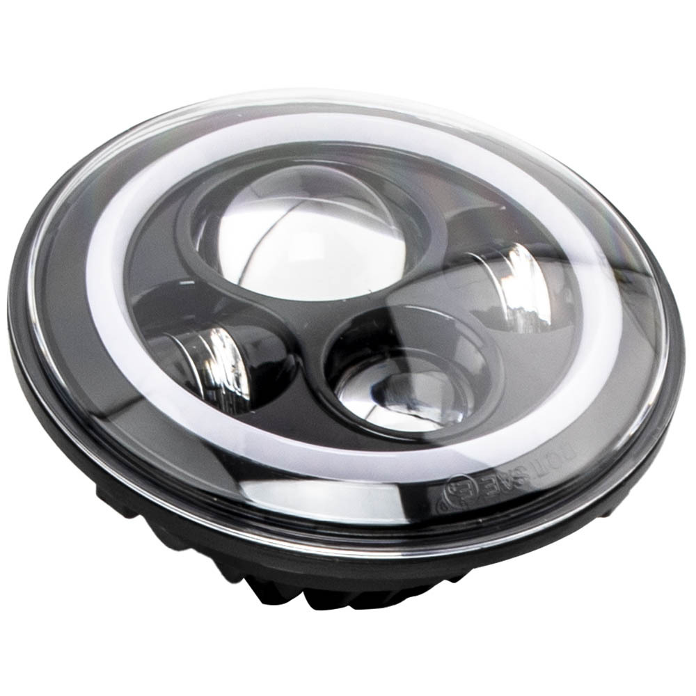 7 LED Headlamp + 4 Fog Light Assembly compatible for Jeep JK Wrangler Sahara 2010-2015