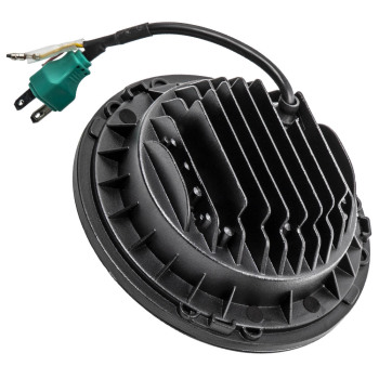 7 LED Headlamp + 4 Fog Light Assembly compatible for Jeep JK Wrangler Sahara 2010-2015