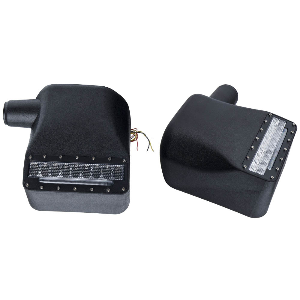 Rear Side View Mirrors LED Turn Signal Light Housing compatible for Jeep Wrangler JK 07-18