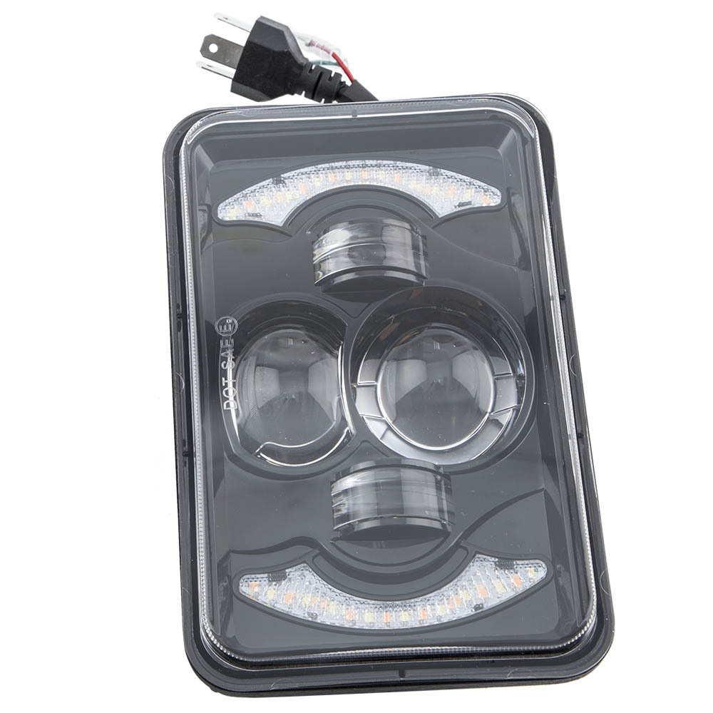 4x6 Rectangular LED Headlight compatible for Pontiac Firebird Grand Prix 1976-1987 H4666