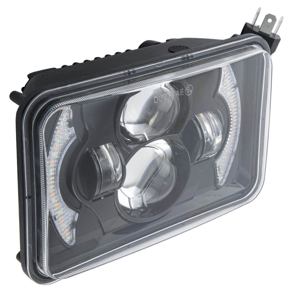 4x6 Rectangular LED Headlight compatible for Pontiac Firebird Grand Prix 1976-1987 H4666