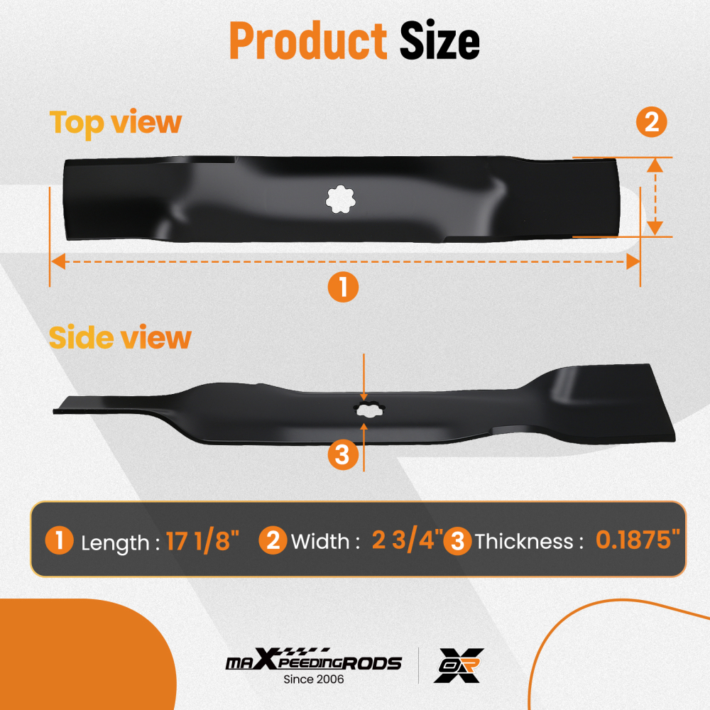 17 1/8 Blade compatible for John Deere 155C D160 LA165 X167 Z355E GX21784 AM141035