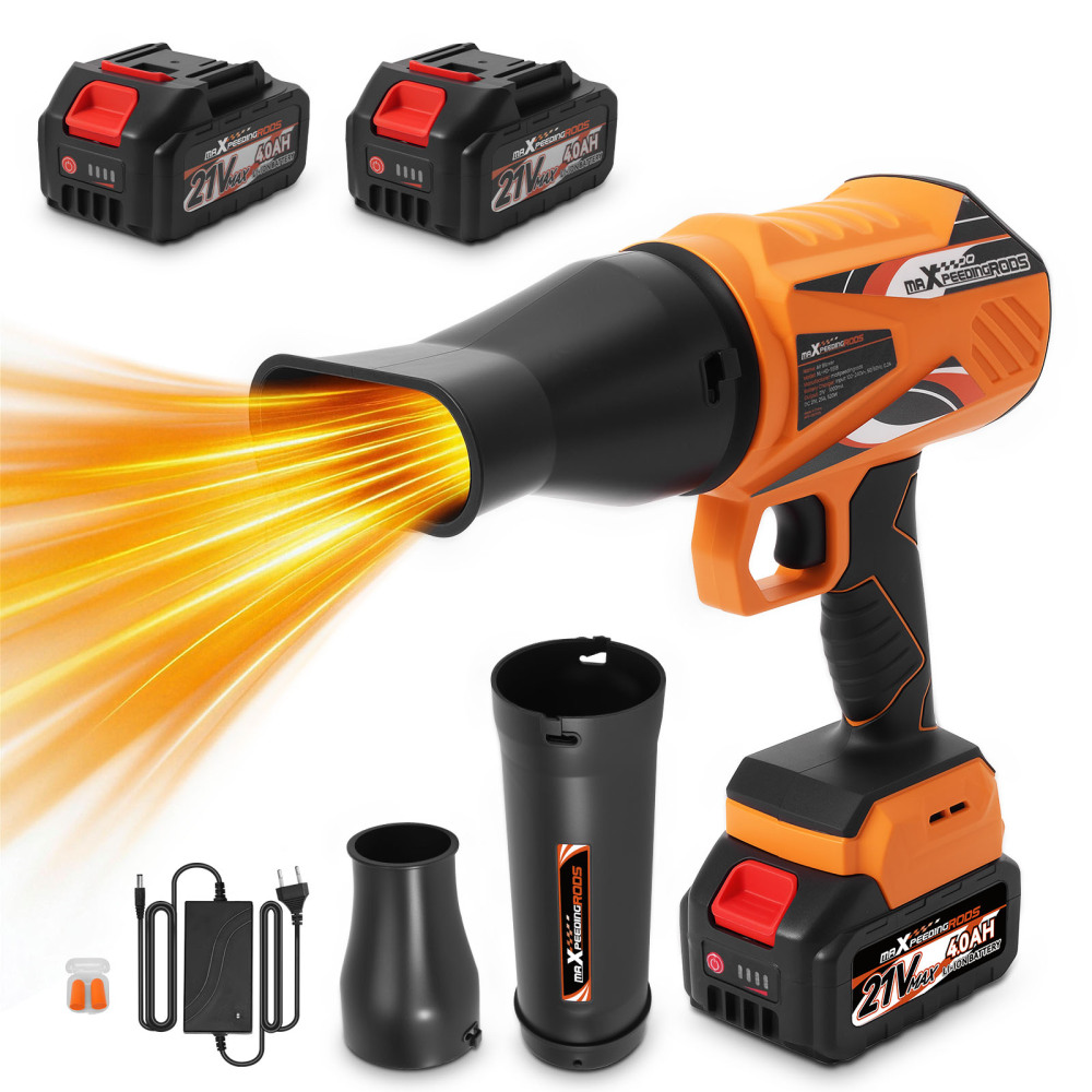 Soffiatore Elettrico Foglie 21V 4000mAh 32000RPM 385CFM Condotto Aria Incluso