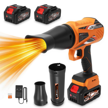 550 CFM Brushless Cordless Leaf Blower 21V 32000RPM 4000mAh 2Battery 220V