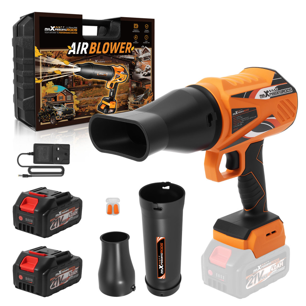 550 CFM Brushless Cordless Leaf Blower 21V 32000RPM 4000mAh 2Battery 220V