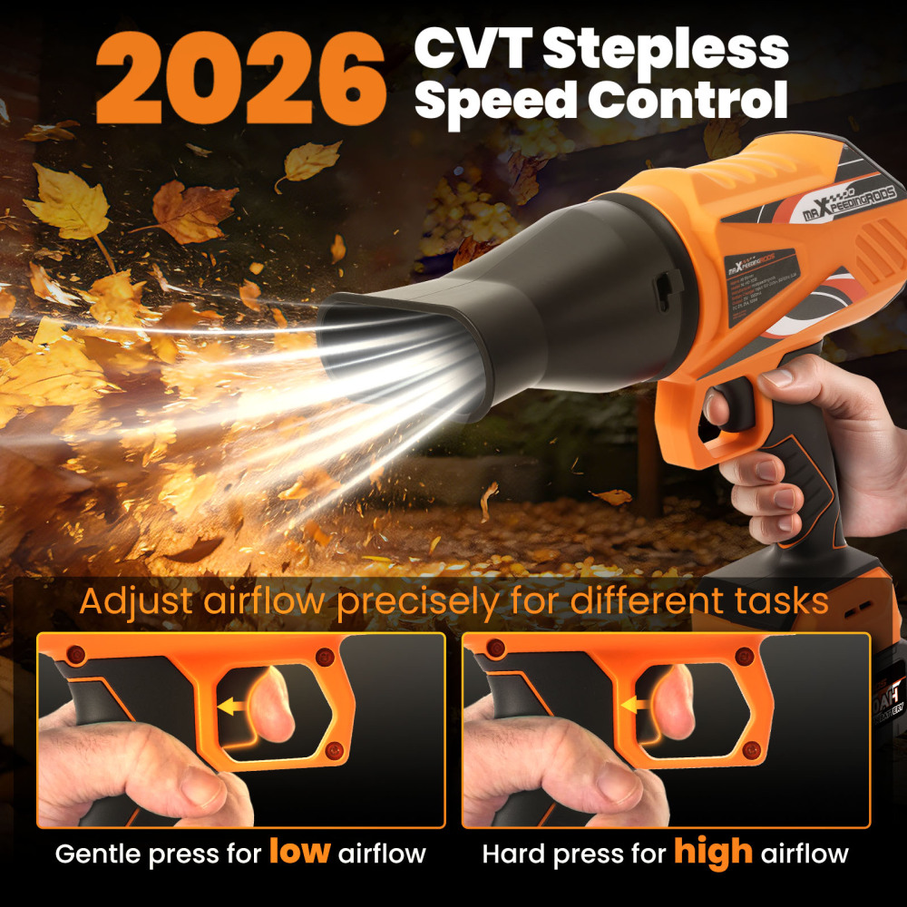 maXpeedingrods 385 CFM Cordless Leaf Blower With 2 * 4Ah Battery Powered, Blowers for Lawn Care, Yard, Blowing Leaves, Dust, Snow