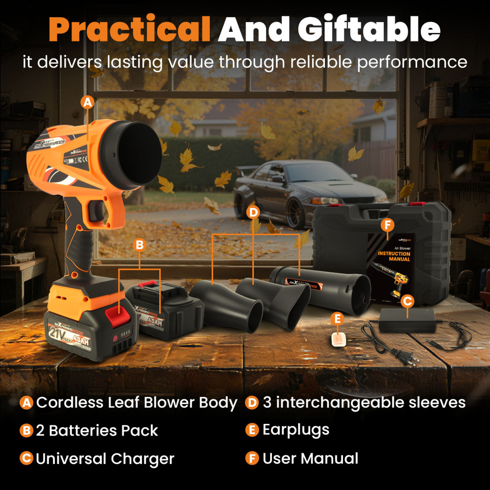 maXpeedingrods 385 CFM Cordless Leaf Blower With 2 * 4Ah Battery Powered, Blowers for Lawn Care, Yard, Blowing Leaves, Dust, Snow
