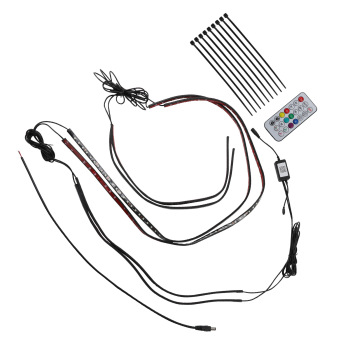 6Pcs Waterproof 12V RGB LED Lights Strip Neon Kit Underbody Under Glow Remote