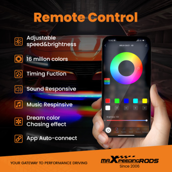 6Pcs Waterproof 12V RGB LED Lights Strip Neon Kit Underbody Under Glow Remote