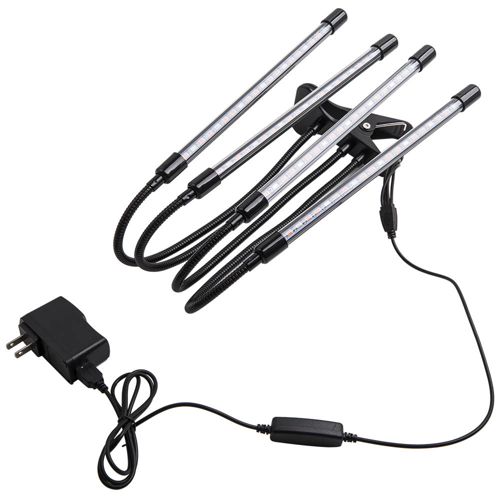 4 Heads LED Grow Light Plant Growing Lamp Lights for Indoor Plants Aluminum+PC