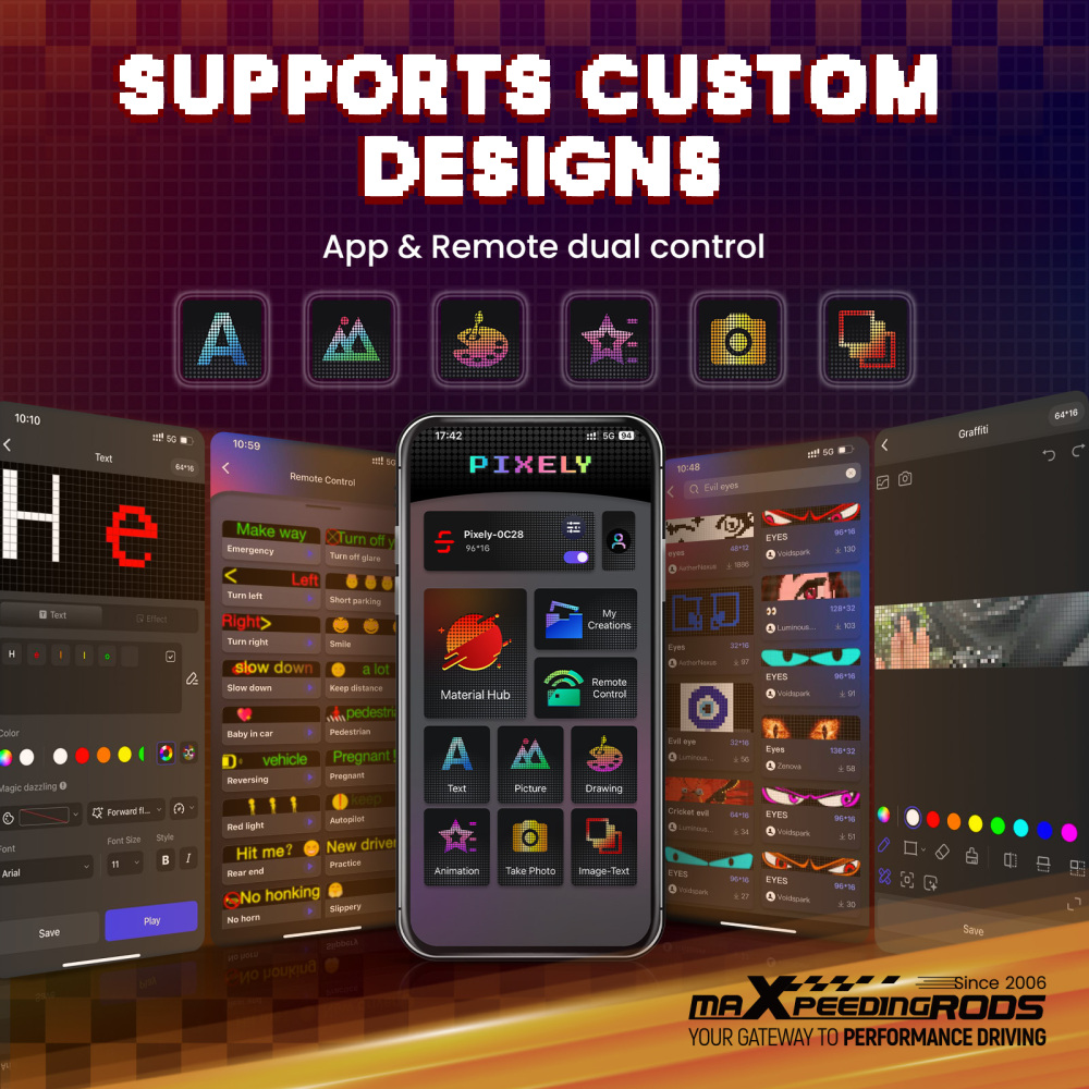 23 Devil Eyes Light for Car LED Display Screen Truck Windshield Eyes Light