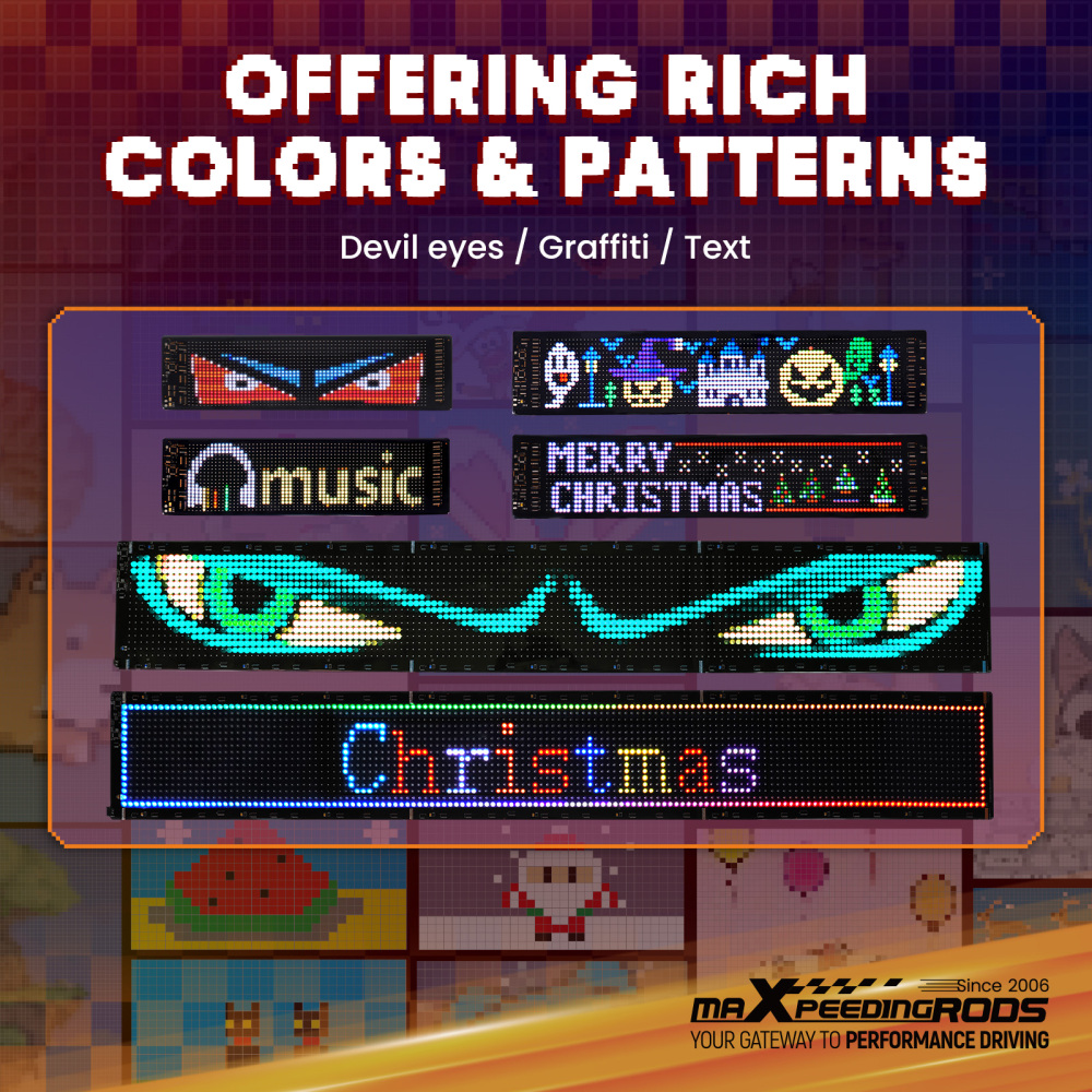 14 Devil Eyes Light for Car LED Display Screen Truck Windshield Eyes Light