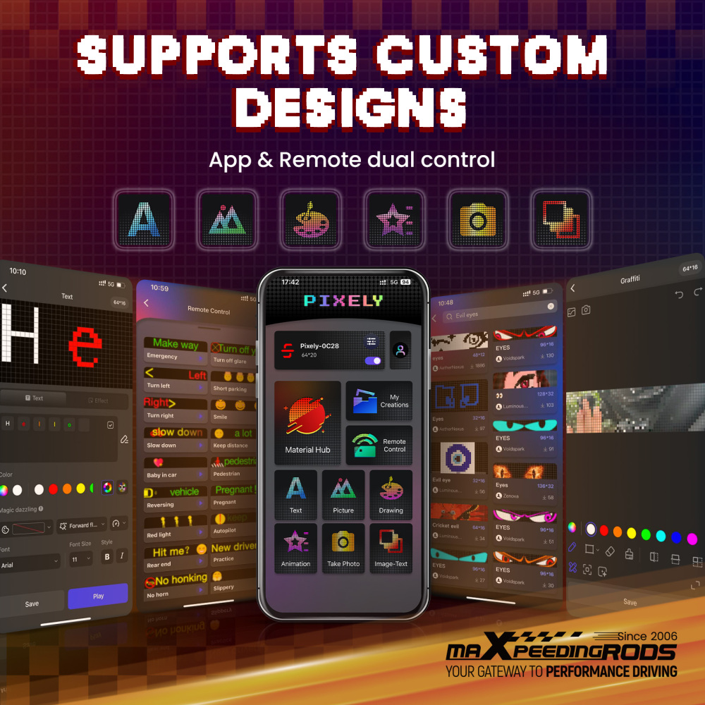 14 Devil Eyes Light for Car LED Display Screen Truck Windshield Eyes Light