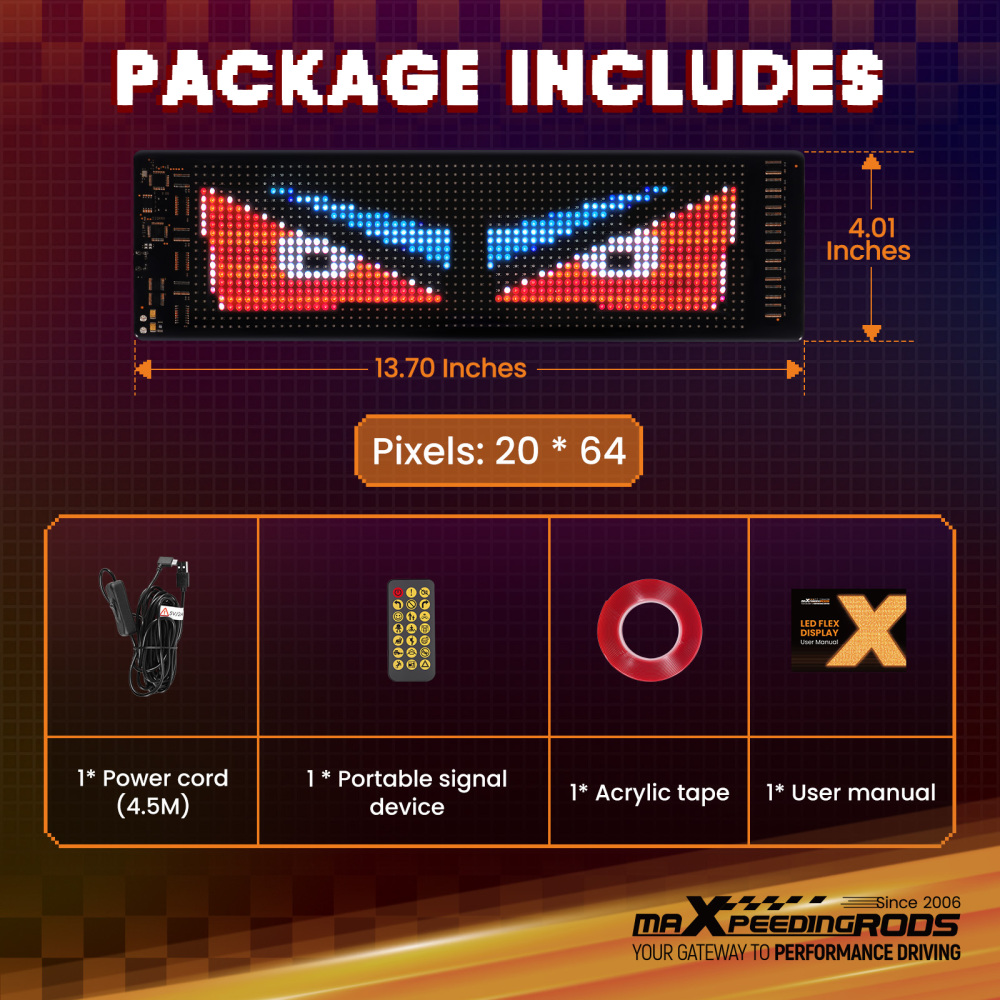 14 Devil Eyes Light for Car LED Display Screen Truck Windshield Eyes Light