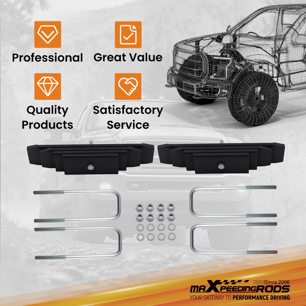 2 Inch Lift Block Kit compatible for Ford F-250 F-350 Super Duty Rear 1999-2004