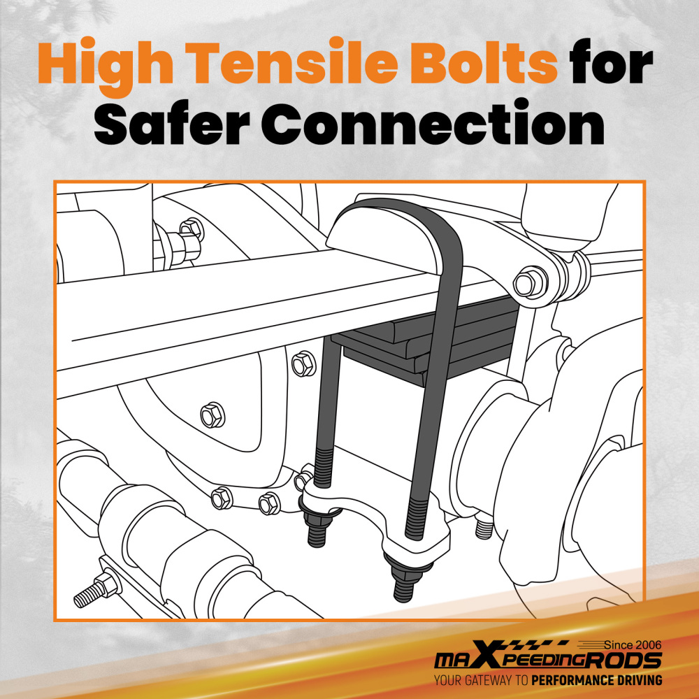 2 Inch Lift Block Kit compatible for Ford F-250 F-350 Super Duty Rear 1999-2004