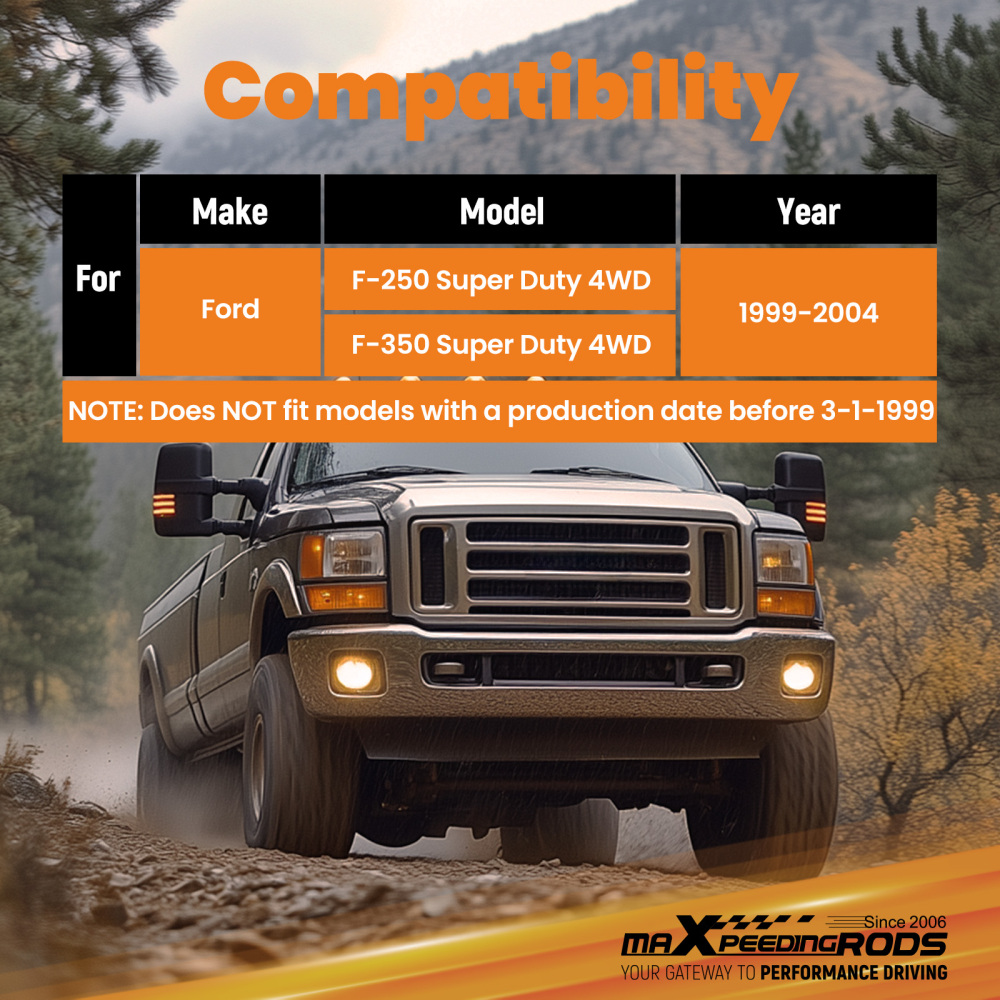 2 Inch Lift Block Kit compatible for Ford F-250 F-350 Super Duty Rear 1999-2004