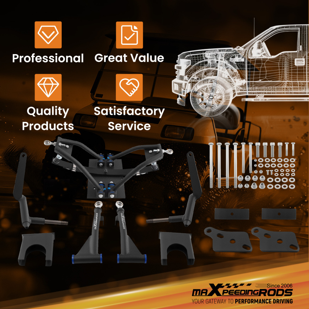 6 Inch Complete Lift Kit for Club Car compatible for DS Golf Cart 1982-2003 Steel