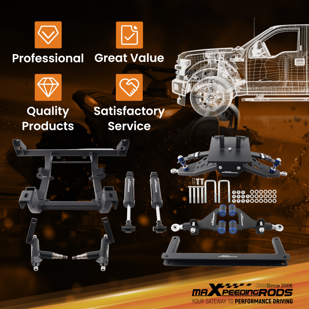 4 A-Arm Lift Kit compatible for Yamaha Drive2 2017+ Compatible for Golf Cart Front Suspension Bracket