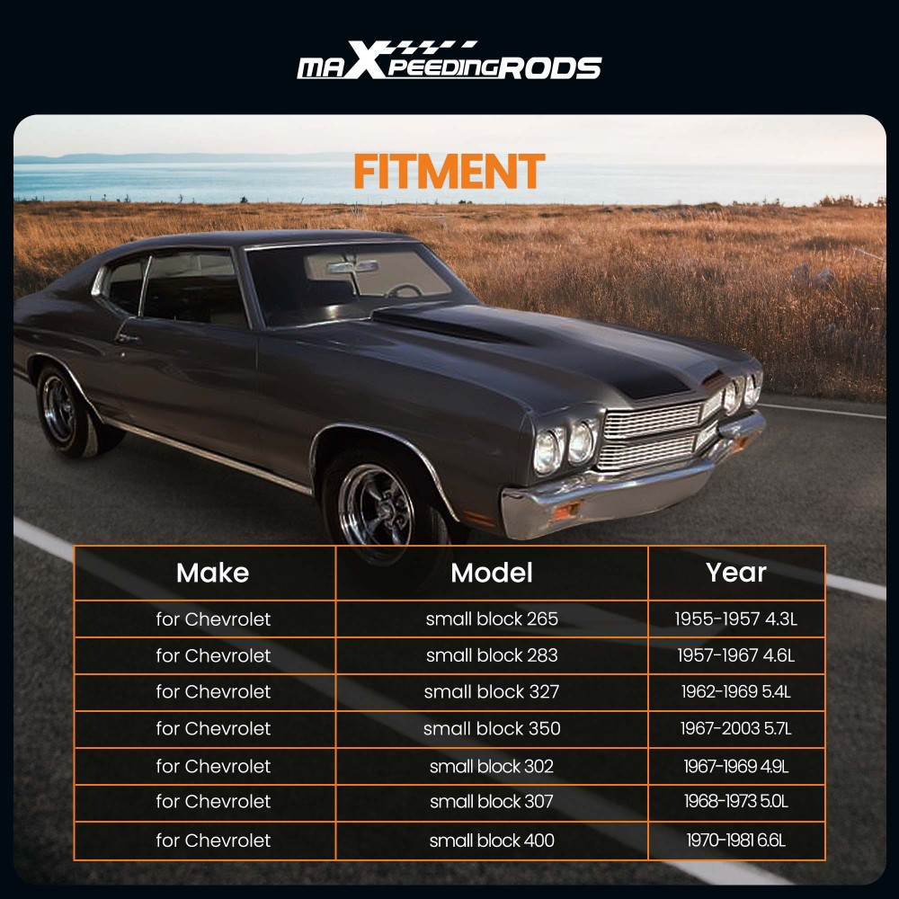 Compatible for Chevrolet Chevy SBC 350 265-400 compatible for V8 Hydraulic Roller Lifter Small Block 